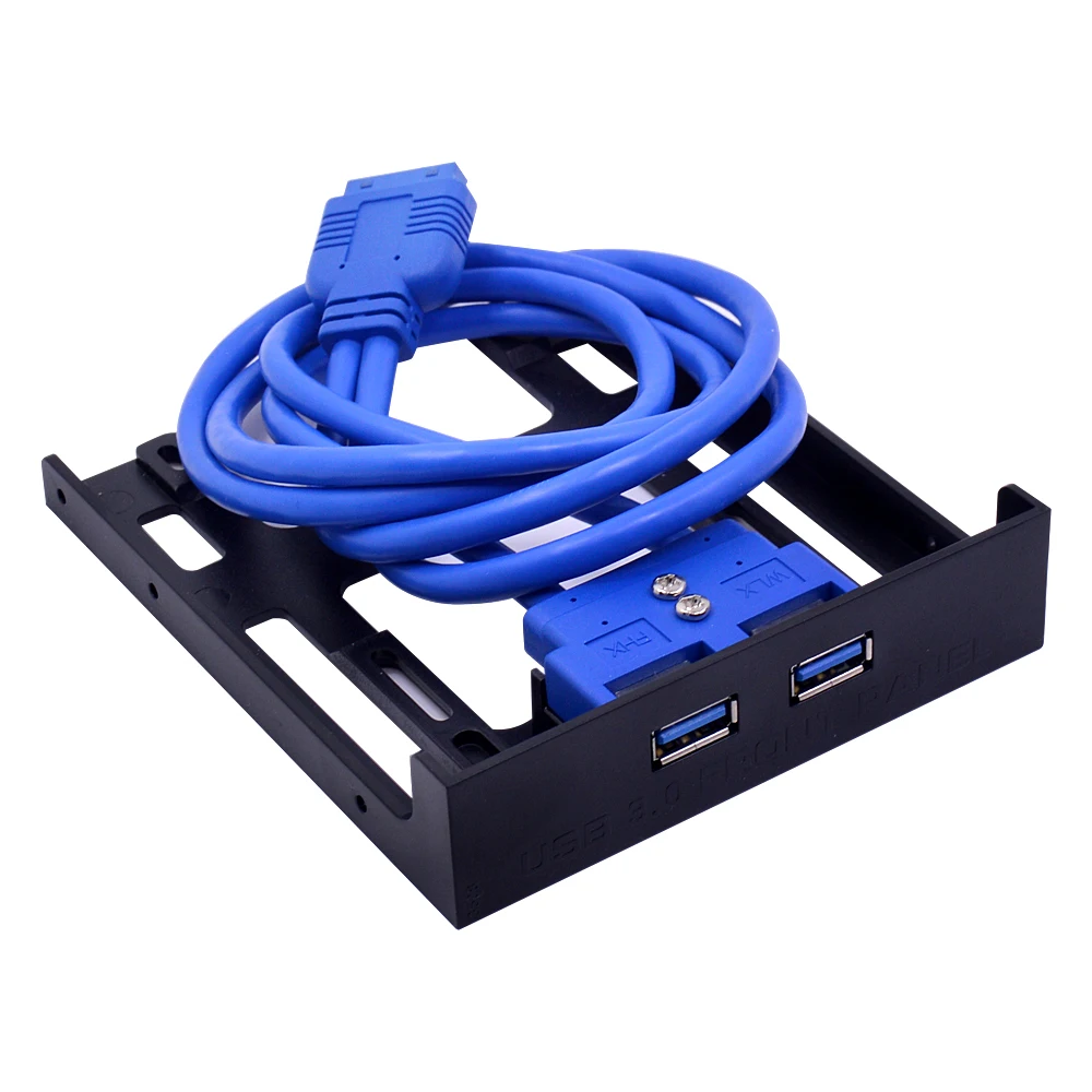 CHIPAL 2 порта USB 3 0 Передняя панель 20 Pin USB3.0 Hub Расширенный отсек адаптер пластиковый