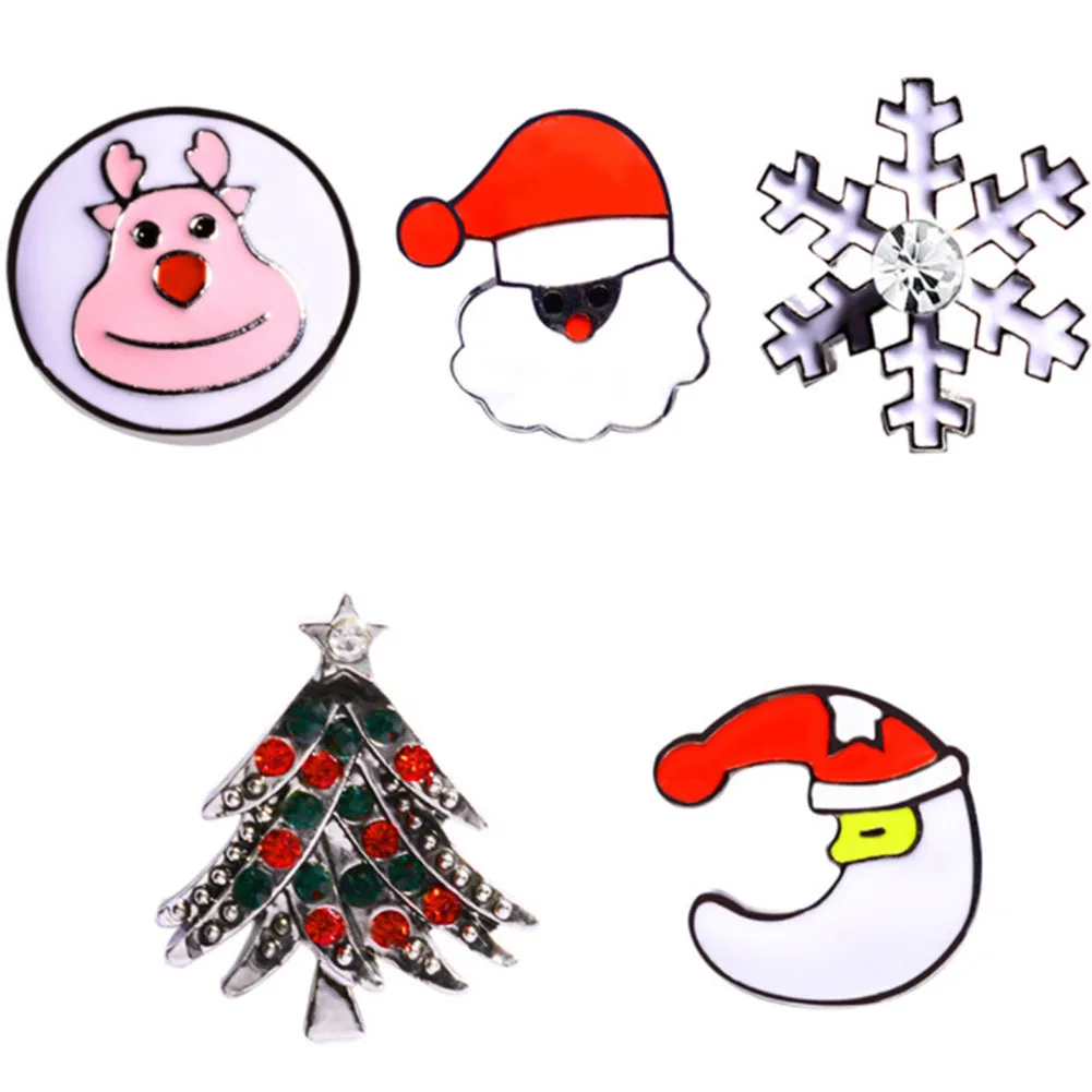 

Christmas Gift Brooches Pins Tree Jingle Bells Socks Donuts Santa Claus Cute Enamel Pins Jewelry Christmas Decorations Badge