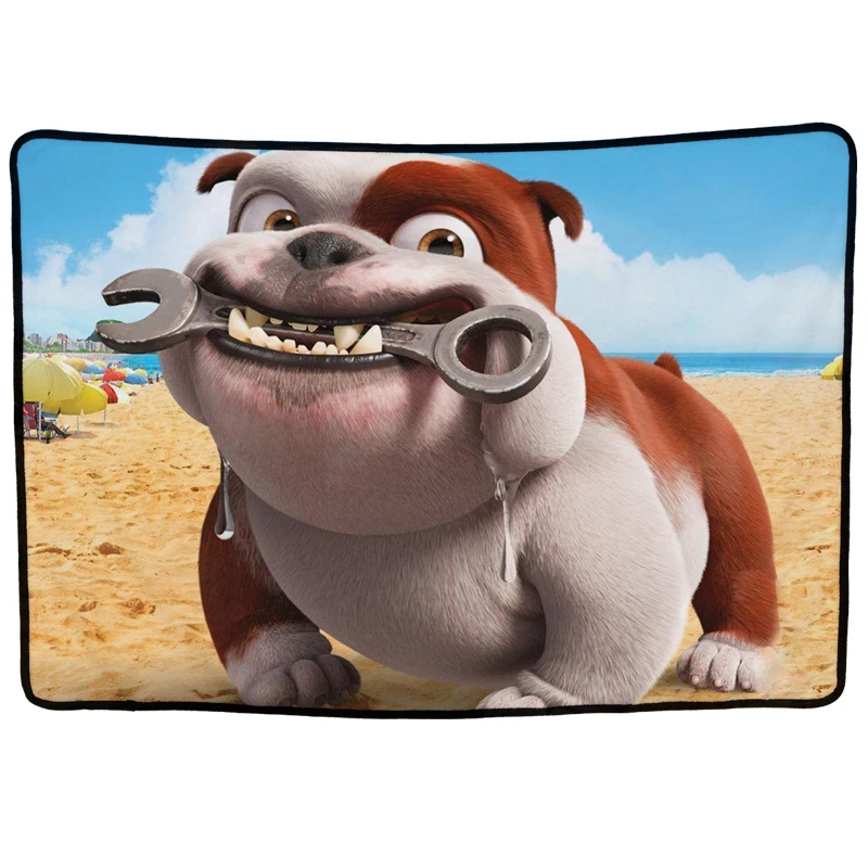 EHOMEBUY Funny 3D Blanket Adults Home Decor Dog Slobbering Eating
