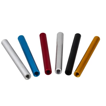 

1pcs M4 circle shape aluminum column four axes frame connection through hole internal thread screws 6mm outer diameter black