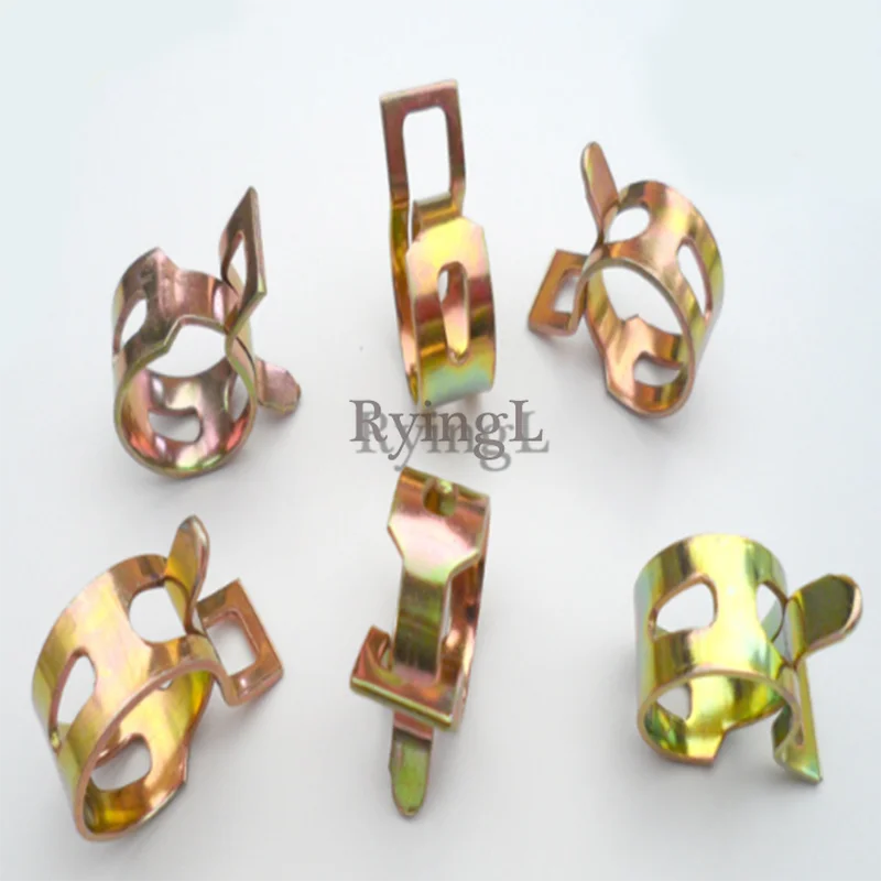 

// 100 pcs /set M6-M22 Spring Clip Hose Clamp Fastener Fuel Line Hose Water Pipe Air Tube Car Plumbing Tools