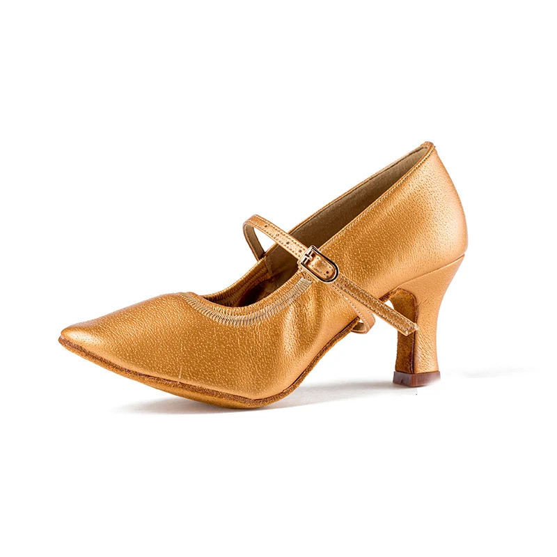 Dance Shoes Women Latin Soft Bottom Genuine Leather Sports BD 125 Modern Jazz Wear-resistant HEEL 5 Cm Non-slip Sweat BLACK Girl 3