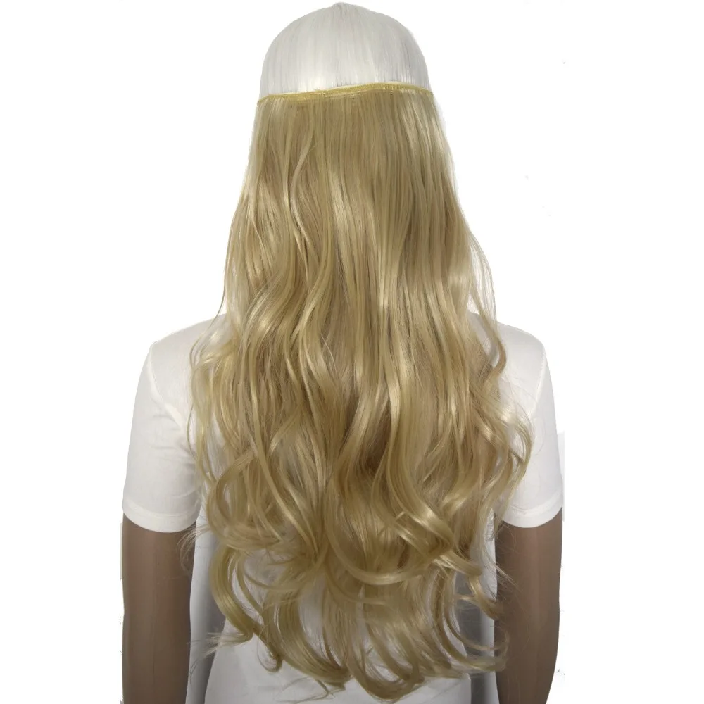 TOPREETY Heat Resistant B5 Synthetic Fiber 22" 55cm 120gr Wavy 5 clips on hair Extensions 40 colors