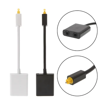 

Digital Optical Audio Cable Splitter Adapter 2 Way SPDIF Toslink 1 In To 2 Out Hub