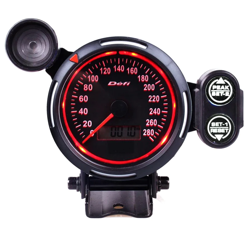 LCD 80MM Car Speedometer MPH Gauge With Red Shift Light MPH Auto Gauge