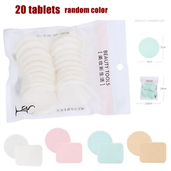 

20pcs Round Air Puff Wet and Dry Dual Use Makeup Sponges Powder Puffs Make Up Tools Random Color