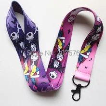 10 шт. Кошмар перед Рождеством популярный ремешок для ключей ID цепи шеи ремни вечерние подарки фиолетовый H-177