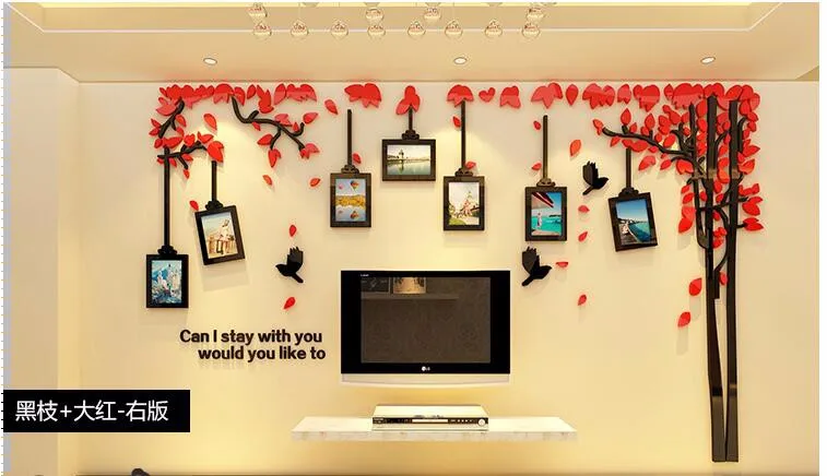 Креативные фото настенные 3D акриловые настенные наклейки для гостиной DIY Художественный Декор стены ТВ фон диван украшение стены