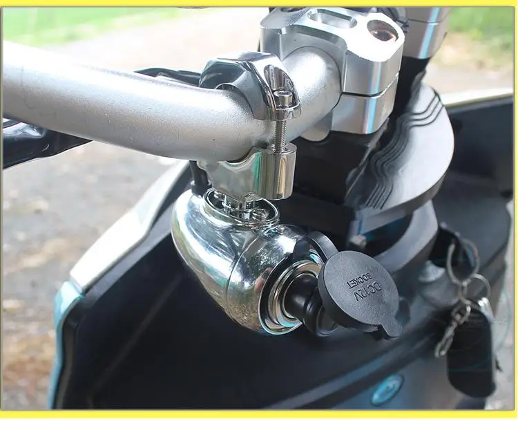Хромированный цинковый сплав 5V 2.1A мотор мотоцикла мобильный Водонепроницаемый прикуриватели AC/DC Питание Порты и разъёмы розетка Зарядное устройство