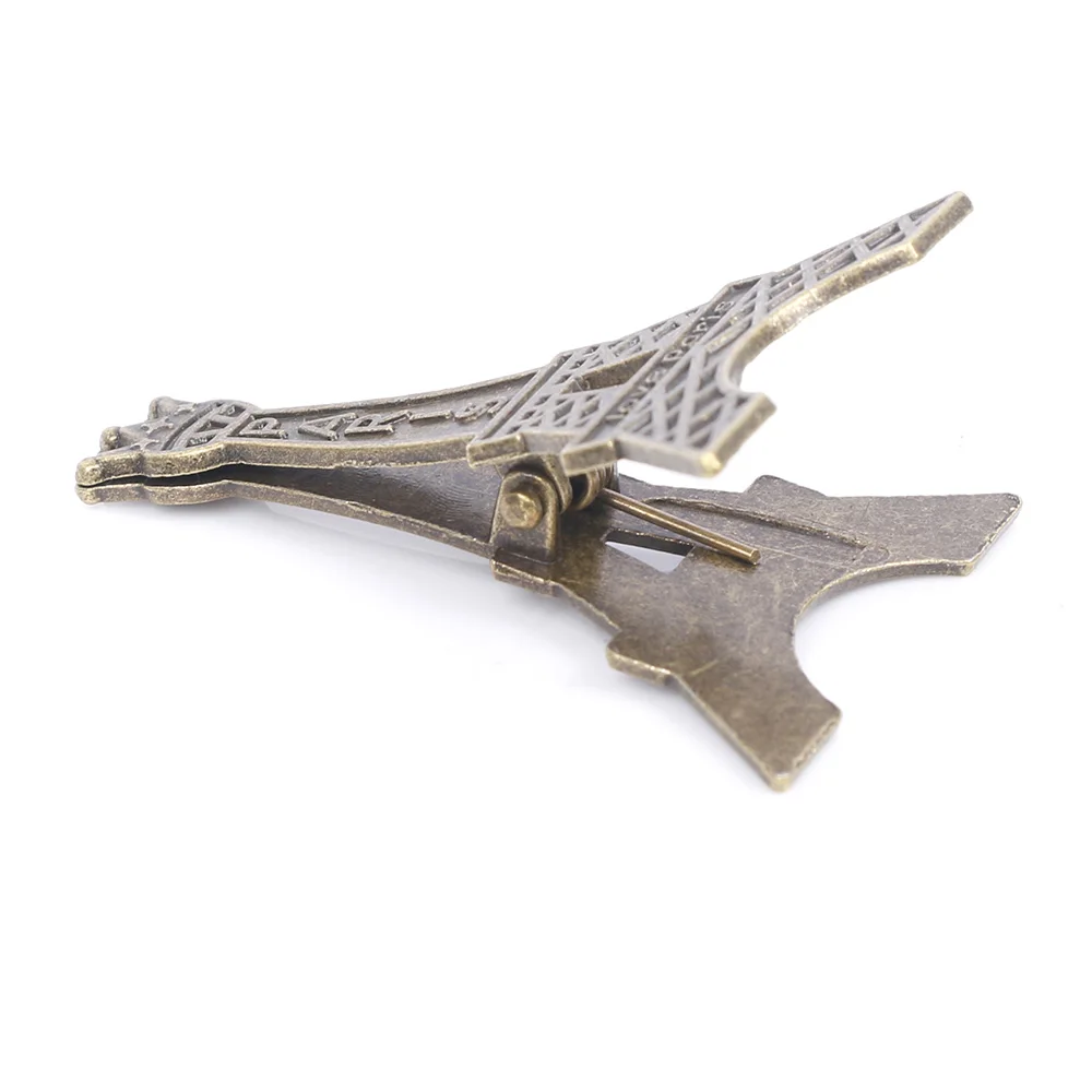 

Retro Style Paris Eiffel Tower Metal Clips Photo Bookmark Decoration Memo Paper Clip Card Office Supplies Accessorie