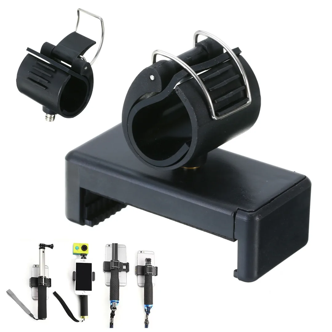 Adjustable Selfie Monopod Phone Mount High Quality Phone Lock Clip Holder Adapter for Gopro Hero 4 3+ 3