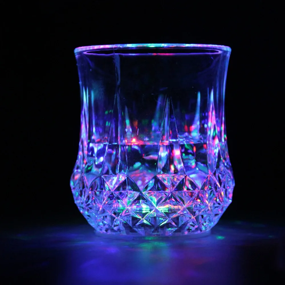 

2018 1Pc LED Flashing Glowing Water Liquid Activated Light-up Wine Glass Cup Mug Luminous Party/Clubs Cup New Arrival Hot
