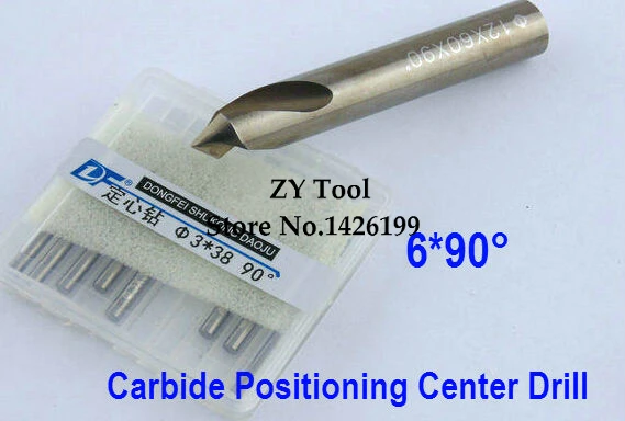 

Carbide cutting tool 2PCS High quality M6* 90 positioning center drill,alloy chamfering bit,alloy fixed-point drill center drill