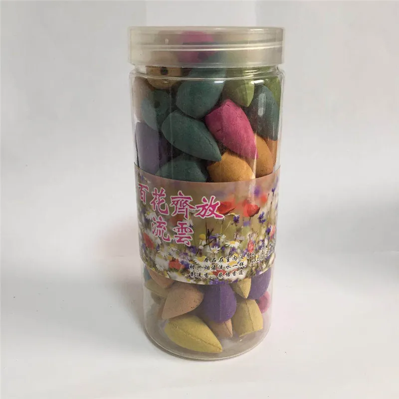 80 PcsBottle Chinese Natural Fragrance Backflow Incense Agarwood Cones Wormwood Rose Mint Scent Incense Cones (9)