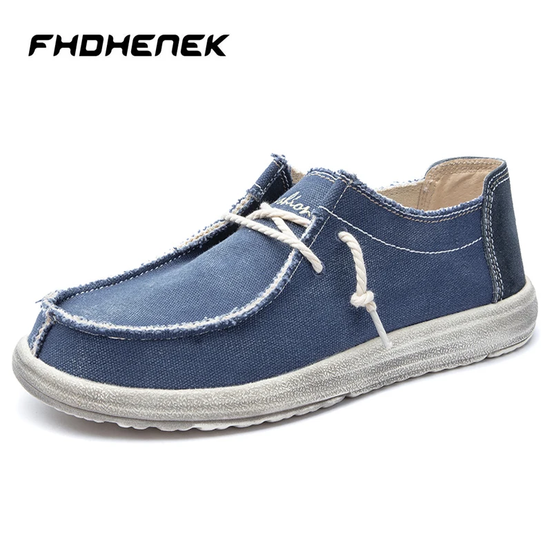 

2019 Spring Men Canvas Shoes Men Fashion Sneakers Loafers Men Comfortable Mens Casual Shoes Lace-Up Driving Shoes Big Size 39-47