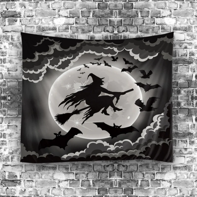 

Halloween Pattern Print Magical Dark Style Tapestry Bedroom Living Room Dorm Multi-purpose Decorative Tapestry