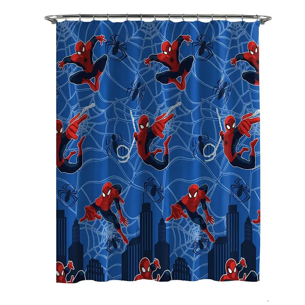 Marve Spiderman Hero Microfiber Shower Curtain