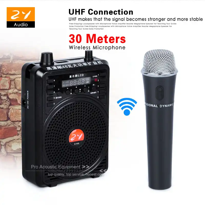 portable amplifier speaker with wireless microphone