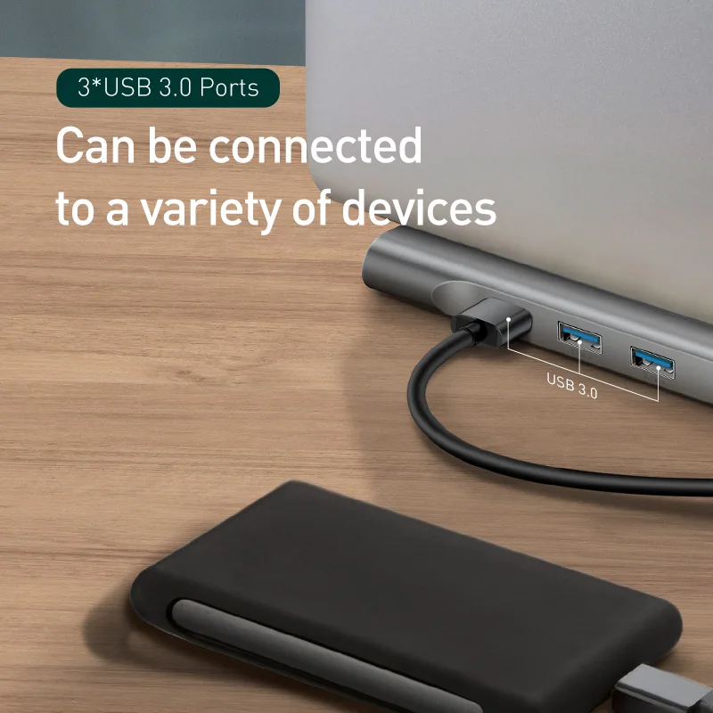Baseus Мульти USB C концентратор для HDMI VGA RJ45 3 0 usb хаб MacBook Pro type Компьютерные аксессуары