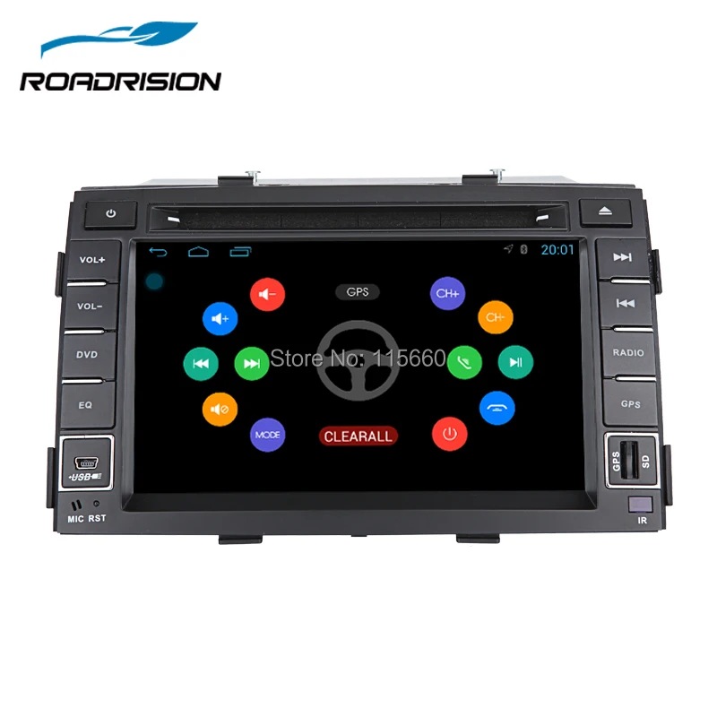 RoadRision 2Din автомобильный dvd плеер Android 6 0 для KIA Sorento 2009 2012 комплект с gps навигатором