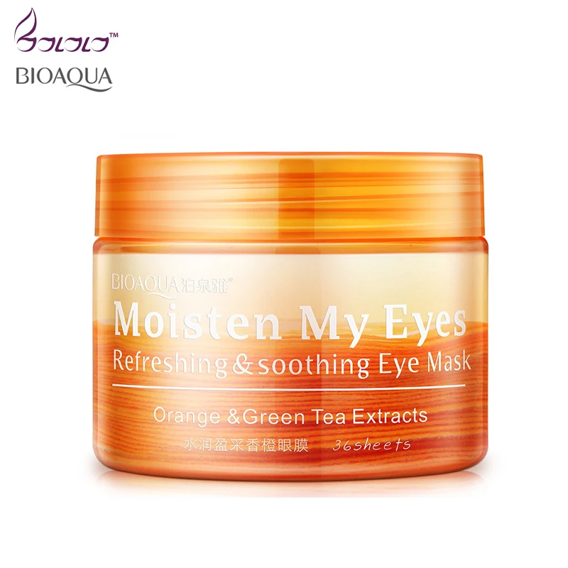 

bioaqua brand Hydra orange Relieve Eye mask sleep Go pouch fade fine lines moisture pulling firming eye care patch beauty mask
