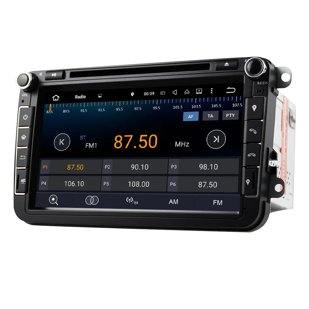 Eunavi 2 din 8'' Octa core Android 8.0 Car DVD Player GPS for VW Passat CC Polo GOLF 5 6 Touran EOS T5 Sharan Jetta Tiguan Radio