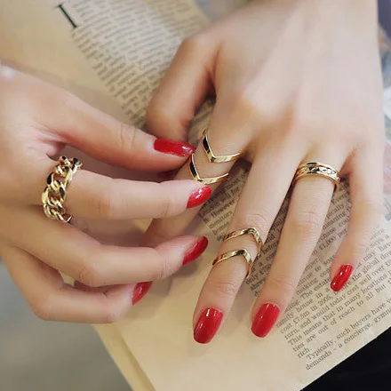 three pieces set open rings fadeless alloy fashion jewelry rings Valentine