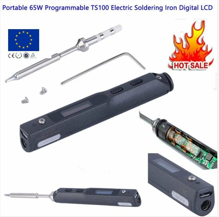 

65W Pen-type MINI Programmable Smart Adjustable Digital LCD Electric soldering iron Soldering station ARM MCU