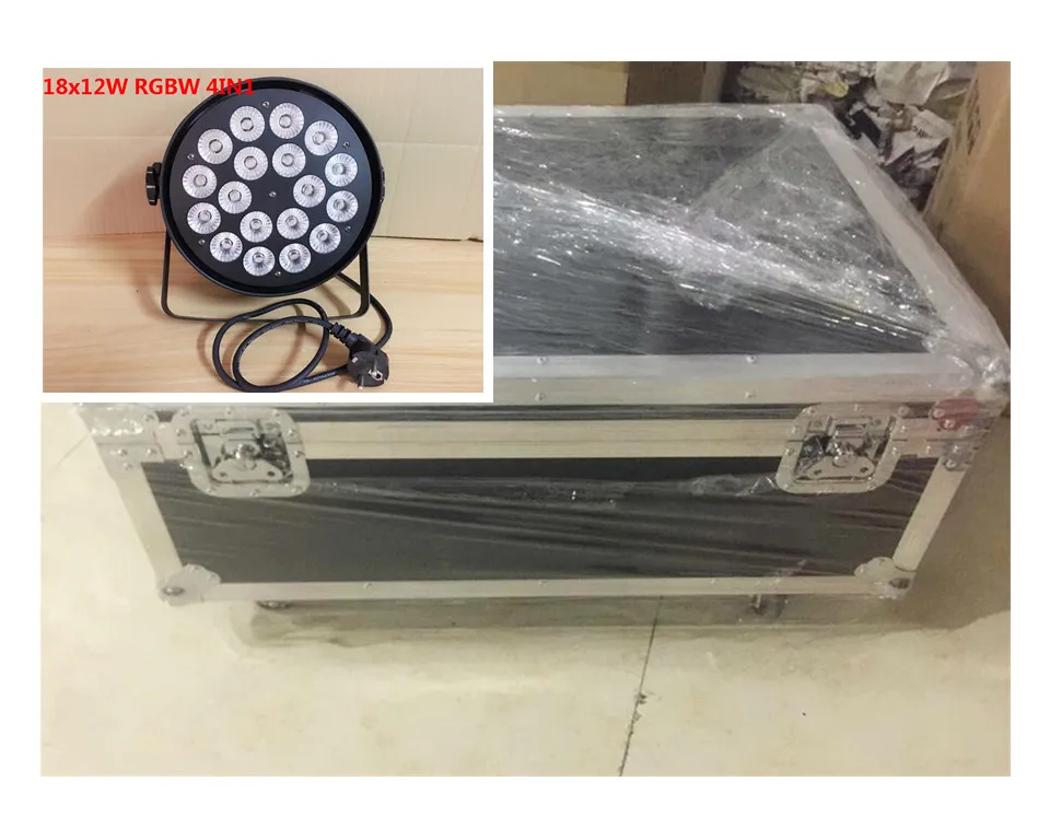

8pcs18x12W + Flight case luce par del led RGBW 4in1 Led Par Luce DMX Stage Lights