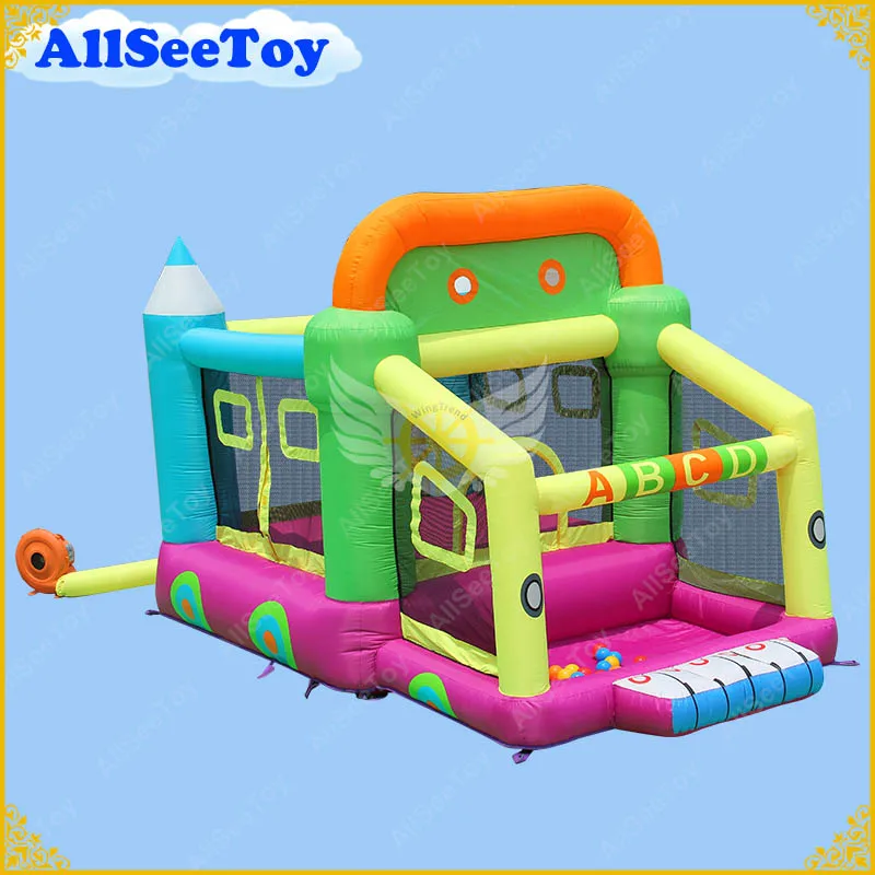 

Inflatable Jumping Castle Toys for Kids,Family Use Bounce House with Ball Pool,Bouncy Castle with Air Blower