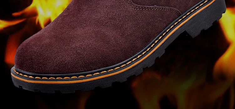 Brand Men's Boots Quality Male Shoes Suede Leather Drive Shoe Warm Fur Winter Casual Snow Bot Man Mens Ankle Boots (5)