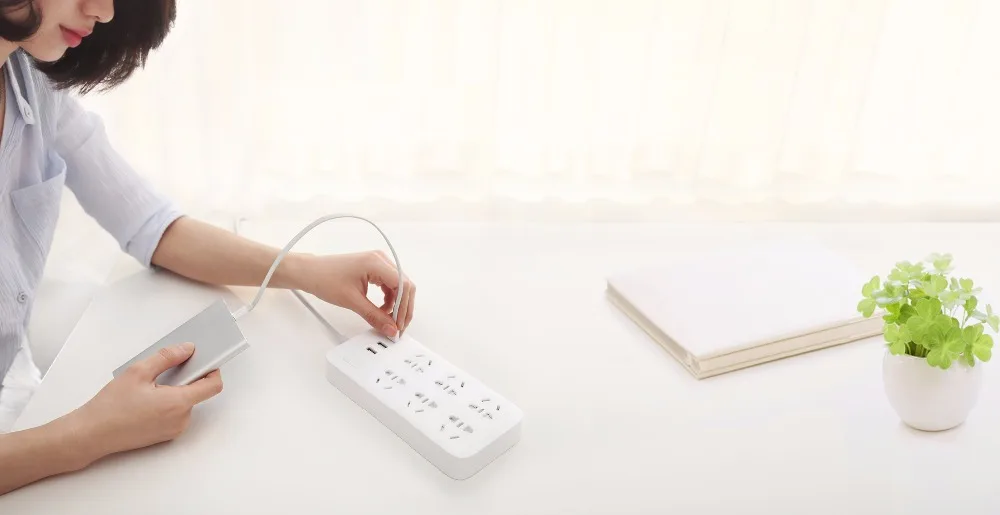 Xiao mi jia mi power Strip 2A Быстрая зарядка 3 USB удлинитель 6 стандартных розеток адаптер ЕС