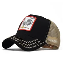 Вышивка петух летняя сетчатая Кепка для Для мужчин Регулируемый мужской дышащая бейсбольная кепка шапки для уличных видов спорта изогнутая Бейсболка Hat Кости