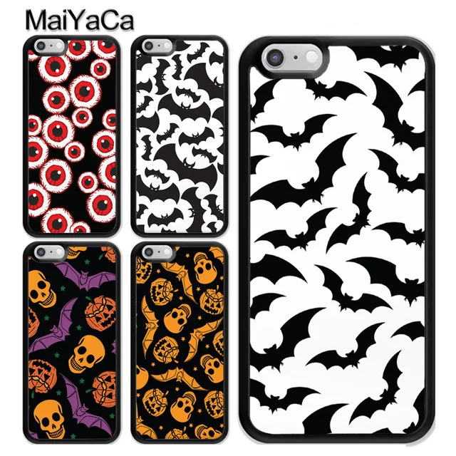 MaiYaCa призрак тыква Хэллоуин TRICK TREAT для iPhone 4S 5C 5S 6S Plus X XR XS MAX черный мягкий чехол