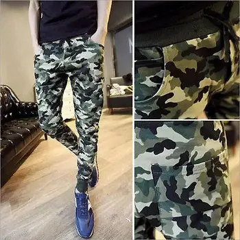 

2017 new Cultivate one's morali camouflage Pants Trousers Casual Slim Taper Pencil Long Pants Army Green Men Camo Pants hot sell