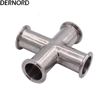 

DERNORD 38mm Pipe OD Fits 1.5" Tri-clamp Sanitary Fitting Food Grade Stainless Steel Sanitary Cross Quick Installed