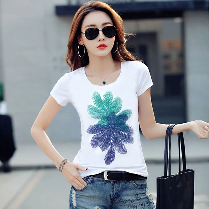 

Summer Female Fashion Harajuku Large Size Print Fun Short Sleeved T-shirt Tops Tees New O-Neck T-shirt M-XL Free Shipping