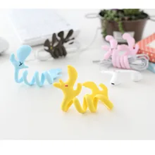 10PCS Good Gifts Honey Dog Style Bending Strip Earphone Cable Wire Cord Organizer Holder Winder For Headphone Wire Storage
