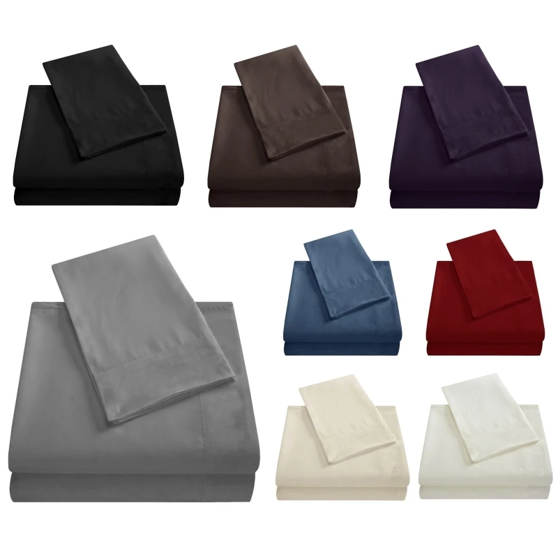 

European style bedding set three-piece/four-piece V-A0001 cover bed sheet solid color twin full queen king 4 size