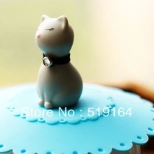 2 шт./партия Высококачественная Милая силиконовая кружка для воды, крышка для кошки, антипылевое покрытие