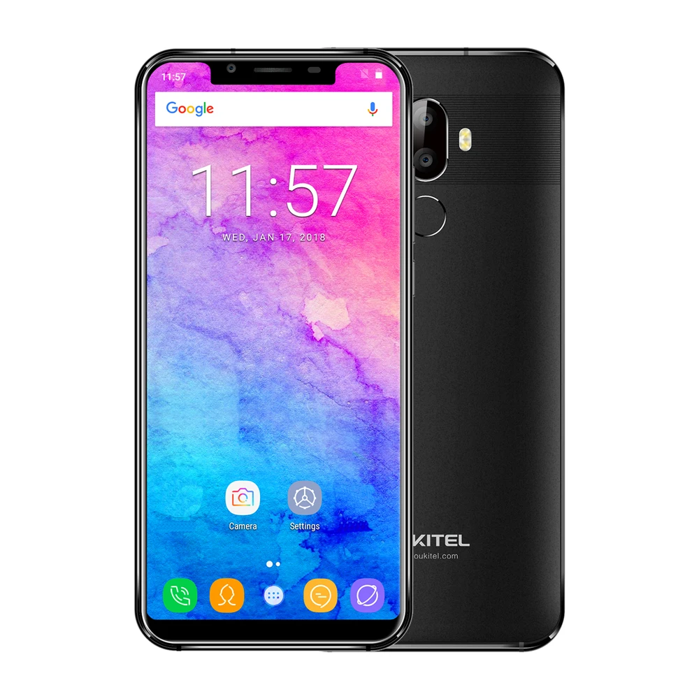 OUKITEL U18 4G Phablet 5,85 дюймовый Android 7,0 MTK6750T Octa Core 4 GB Оперативная память 64 Гб Встроенная память 4000 mAh Dual сзади Камера распознавания отпечатков