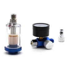 Cratch пистолет-распылитель регулятор воздуха Манометр и встроенный фильтр для воды фильтр инструмент распылитель пистолет регулятор и мини распылитель воздушный фильтр