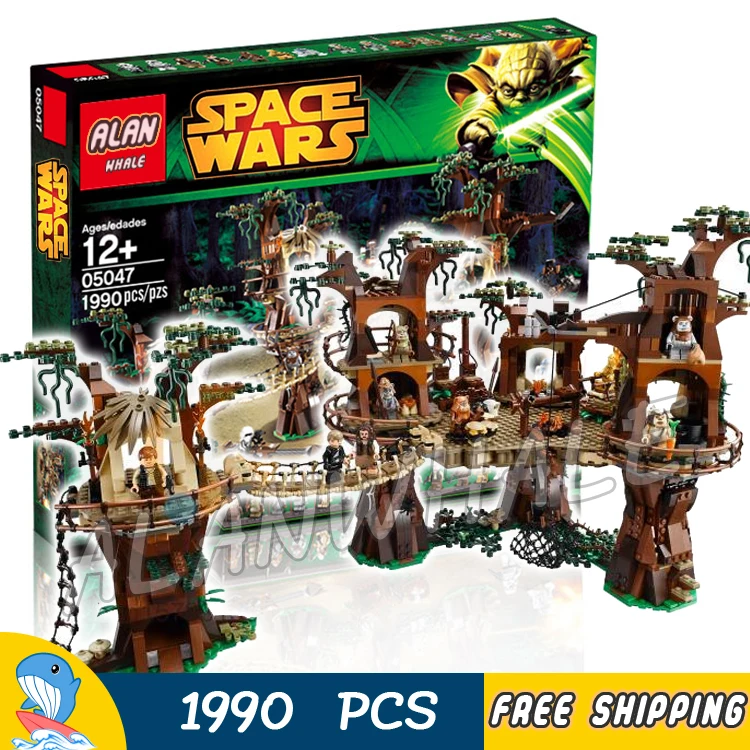 

1990pcs New Space Wars Ewok Village unique Tree House 05047 DIY Model Building Blocks Kit Bricks Toys Compatible with Lego