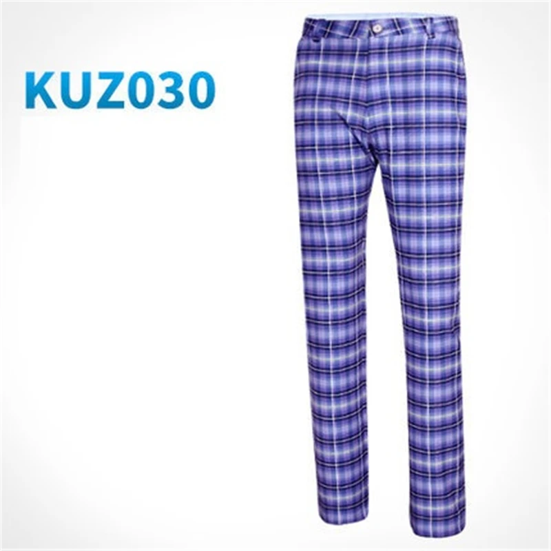 Pgm Men Plaid Pants England Style Soft Golf Trousers Male Straight High Elastic Breathble Quick Dry Long Clothes D0949|Штаны для