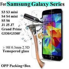 Закаленное Стекло Экран протектор для samsung Galaxy S6 S5 S4 S3 мини A3 A5 A7 A8 J1 J3 J5 J7 Grand Prime защитная пленка