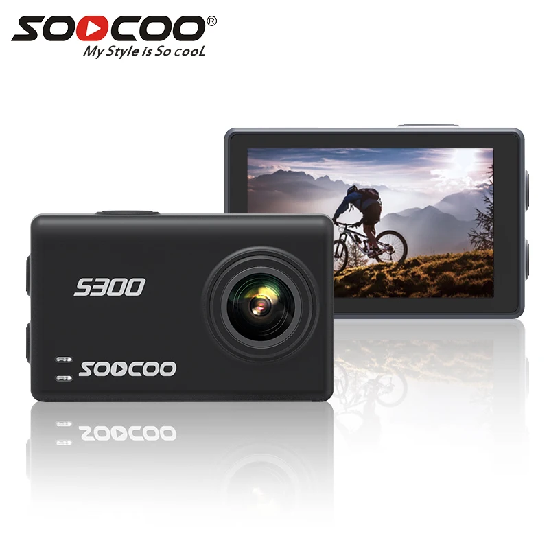 SOOCOO S300 экшн Камера 2,3" сенсорный экран с ЖК-дисплеем Hi3559V100+ IMX377 4 K 30fps 1080 P 120fps EIS Wi-Fi 12MP пульт дистанционного управления внешний микрофон Спортивная водоотталкивающая Камера GoPro