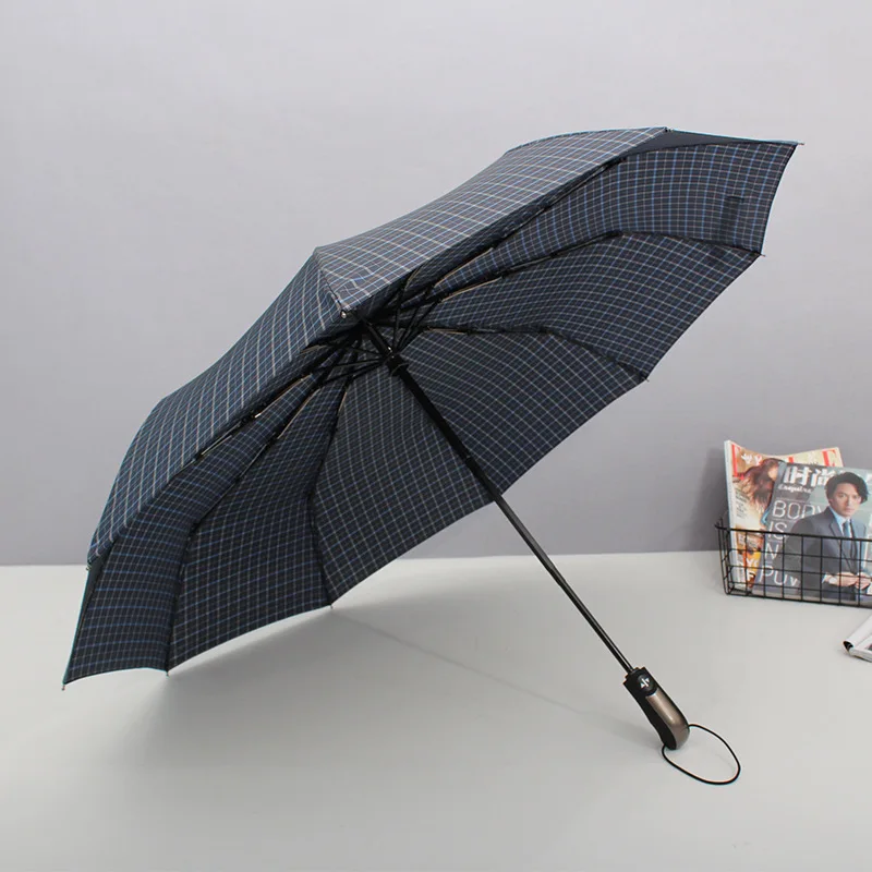 

New large automatic Sun Umbrella Business Men 10K Folding Umbrellas Sunscreen Anti UV Parasol Windproof high quality umbrella