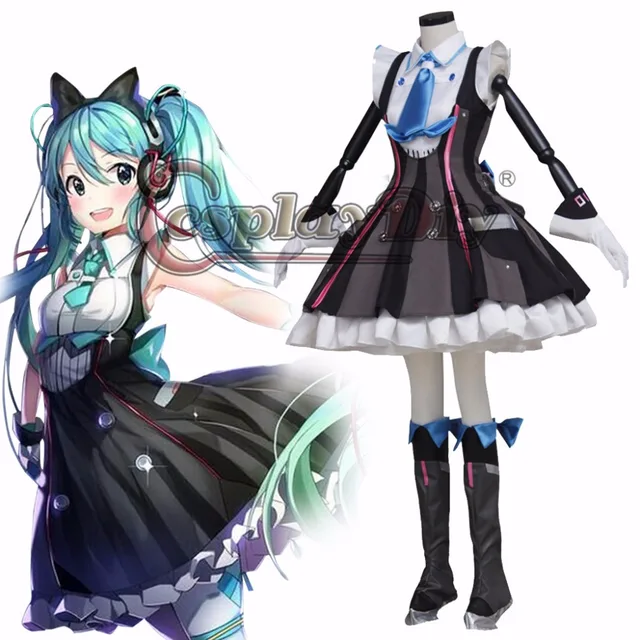 Cosplaydiy Hatsune Miku Vocaloid Fancy Dress Cosplay Costume