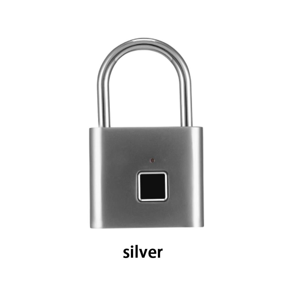 

Fingerprint Lock Smart Keyless Padlock USB rechargeable Waterproof Quick Unlock Stainless Steel security Lock Door Luggage Case