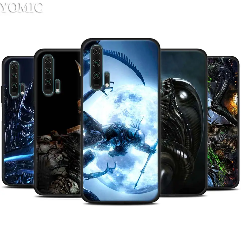 

Xenomorph Aliens predator Black Silicone Case for Huawei Honor 20 Pro 10 20 Lite 20i V20 8X 8C 8A 8S Play Enjoy 9e 9s Case